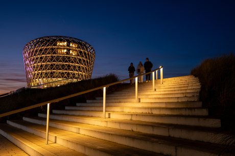 Moderne architectuur bij valavond