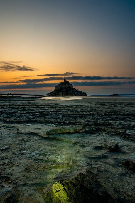 Mont St. Michel zonsondergang