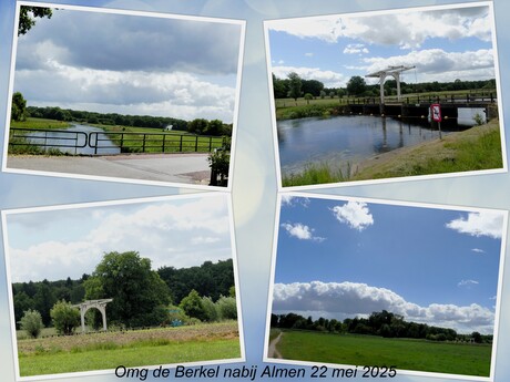 Collage   4 keer  Berkelland  in de Achterhoek nabij Almen  op 22 mei 2025  