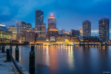 Boston blue hour