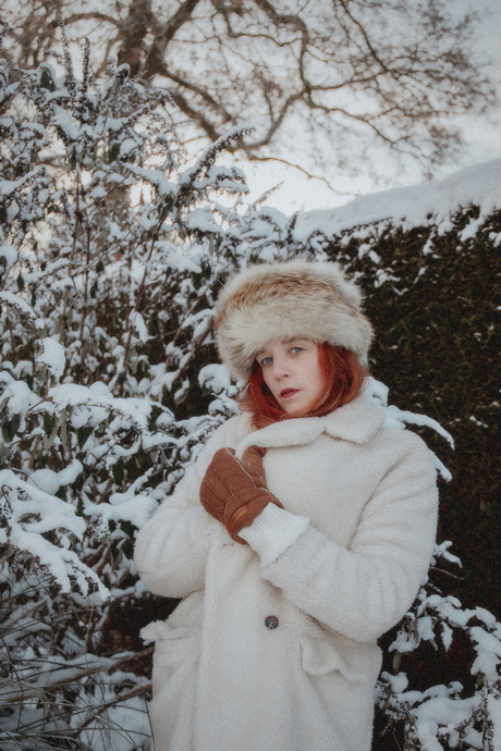 Zelfportret met sneeuw