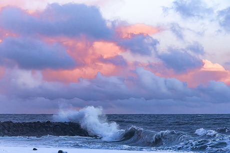 Pastel zonsondergang