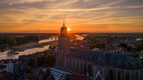 Sunset at Deventer city