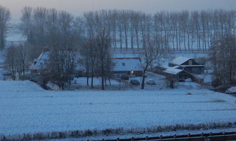 Volop Winterweer in Friesland.