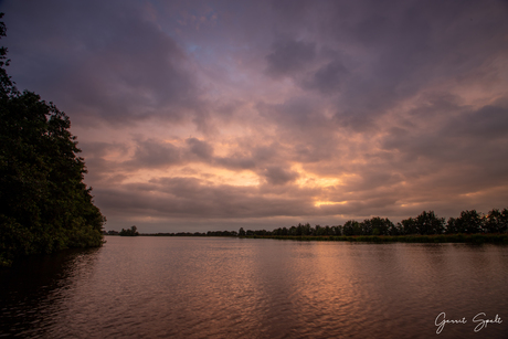 onrustige zonsondergang