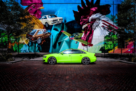 Green car & Street Art