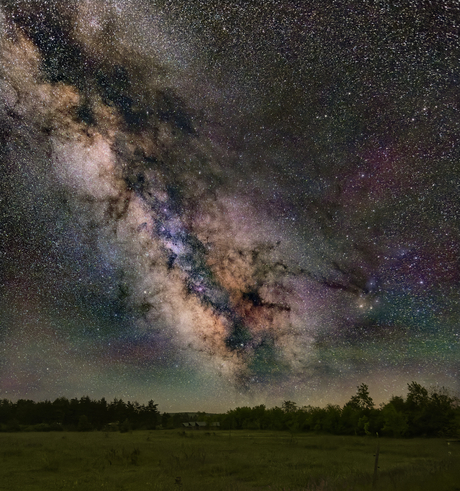 Melkweg, Rho Ophiuchi en airglow 