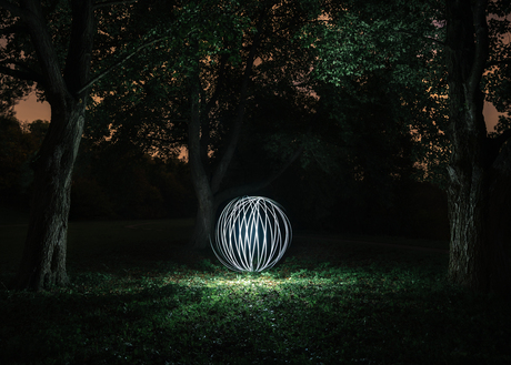 Light Painting in het bos