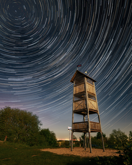 traillight by moonlight