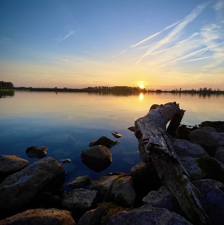 Zon ondergang Biesbosch 