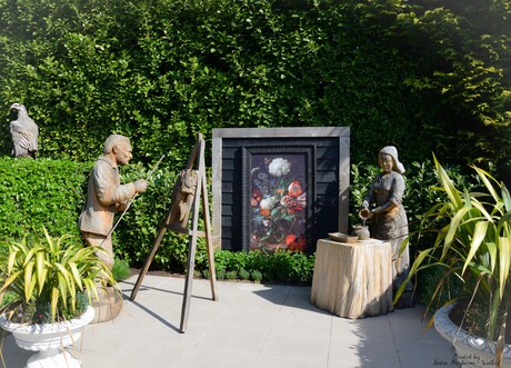 Houtenbeelden Vincent v Gogh & het Melkmeisje