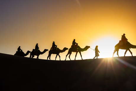 Zonsopkomst boven de Sahara