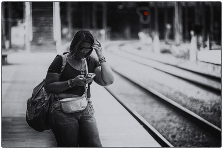 Waiting on a train