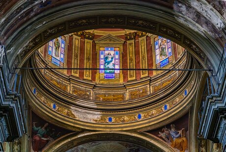 Koepel in Oratorio San Giovanni Battista.