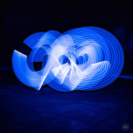Blue light painting