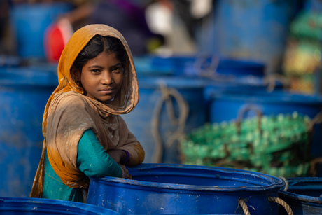 Op de vismarkt in Chittagong