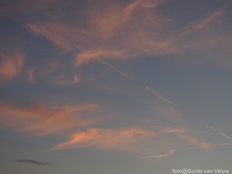 Lucht tijdens de zons ondergang