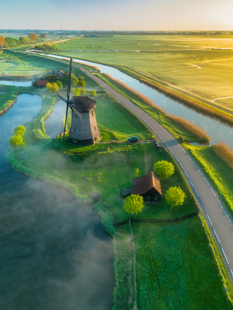 Molen zonsopkomst Schermerhorn
