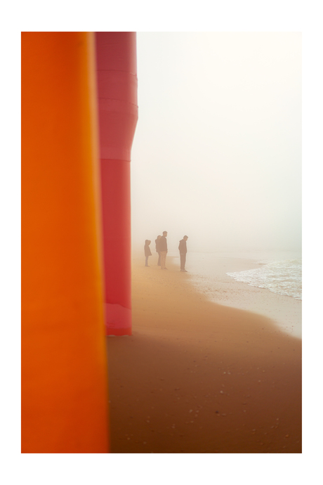 Mist op het strand