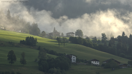 Ochtendsfeer in de alpen