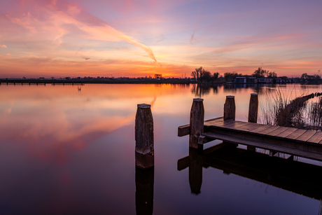zonsondergang aan de vecht