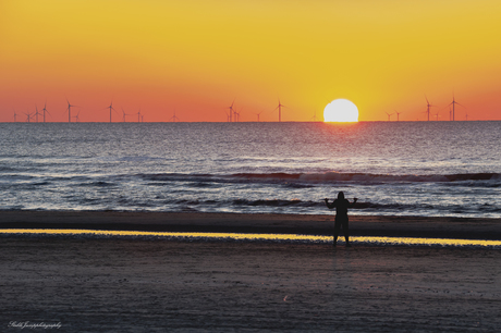 Ninja op het strand in Zandvoort