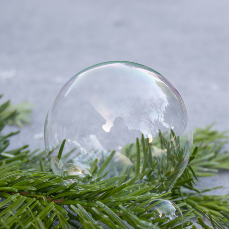 Zeepbel (nog niet bevroren)