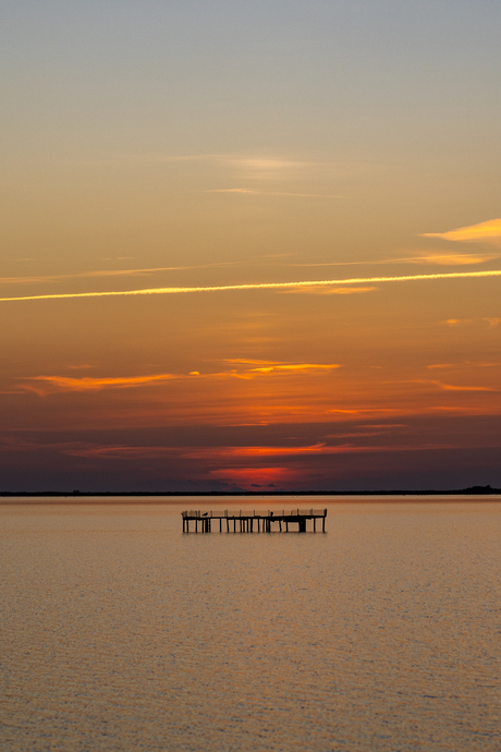 Camargue bij zonsondergang