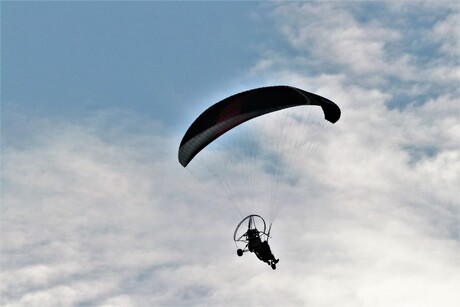 in de wolken