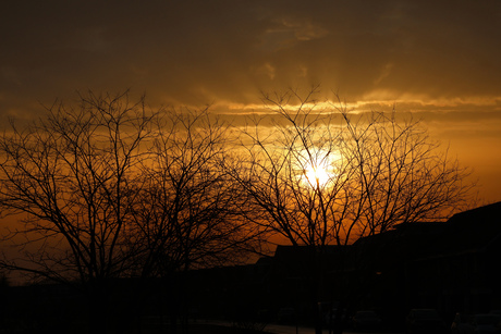 Zonnestralen breken door...