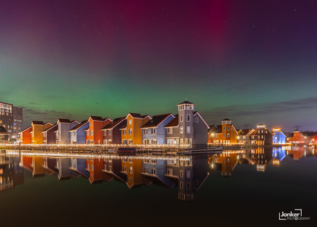Noorderlicht boven Reitdiep