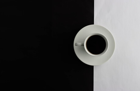 simply black and white coffee