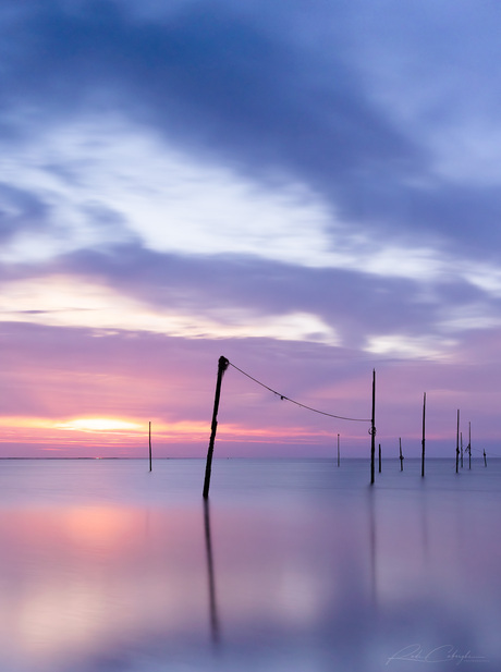 Visstoken op het laatst van de dag