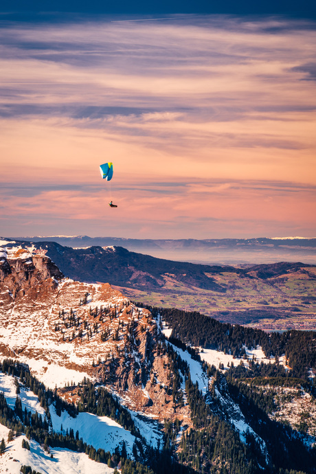 Paraglider bij Männlichen, Grindelwald