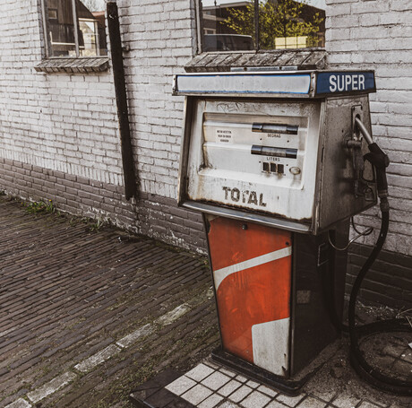 Old gas pump