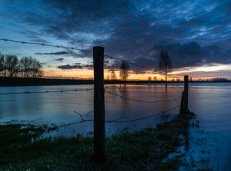 Hoogwater en een prachtige zonsopkomst