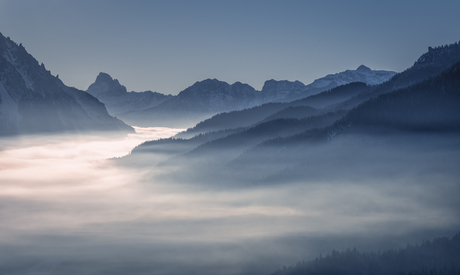 Fog in the Dolomites 