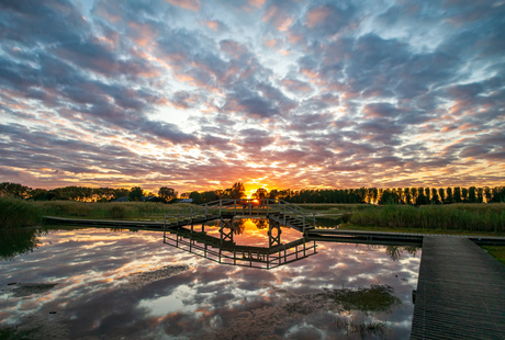 Zonsondergang Park Lingezegen Waterrijk West 