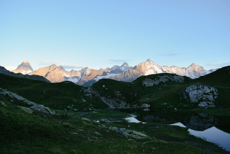 Zonsopkomst Alpenlandschap