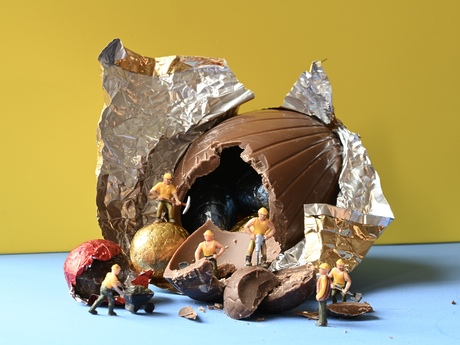 Aan het werk voor Pasen