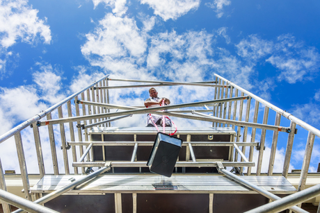 In de stijgers te werk