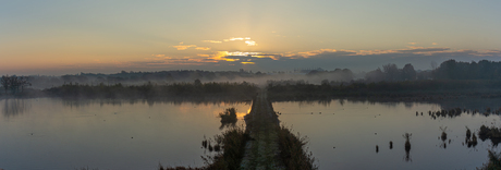 Retentiegebied Enschede bij zonsopkomst