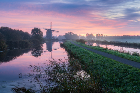 Spiegeling in de Ochtendnevel