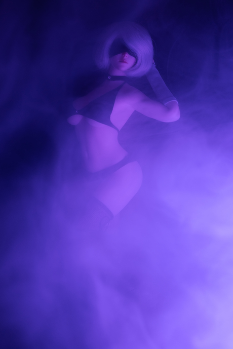 2B 1/6 scale actiefiguur met DIY lingerie.