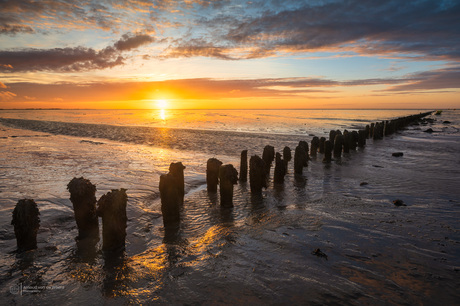 Sunset at the Waddensea