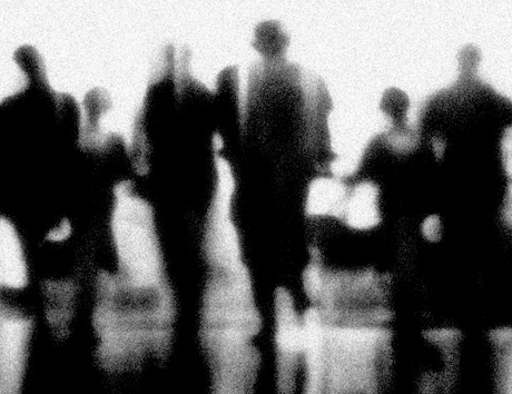 Blurred people.