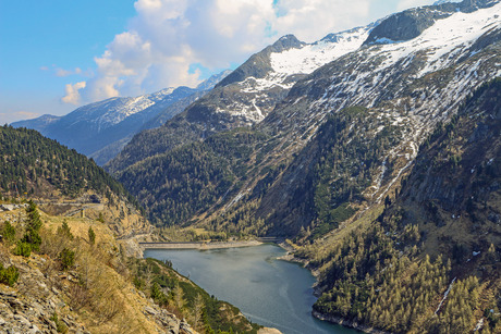 Een stuwmeer in Karinthië 