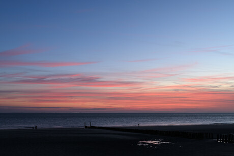 Zonsondergang in Zoutelande (Zeeland)