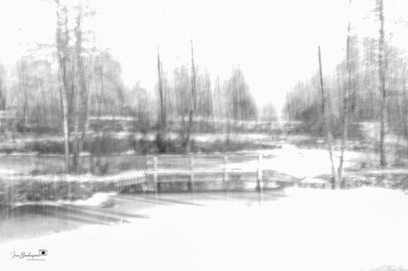 Verloren Brug in een verscholen Waterland.