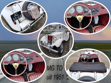Collage  MG TD uit 1951   fotos  Mobile op 11 nov 2025  